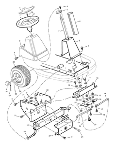 Part Location Diagram of 1401045MA Murray Console, Low (Grey)